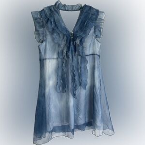 Summer 🌞 sun dress sheer with ruffles